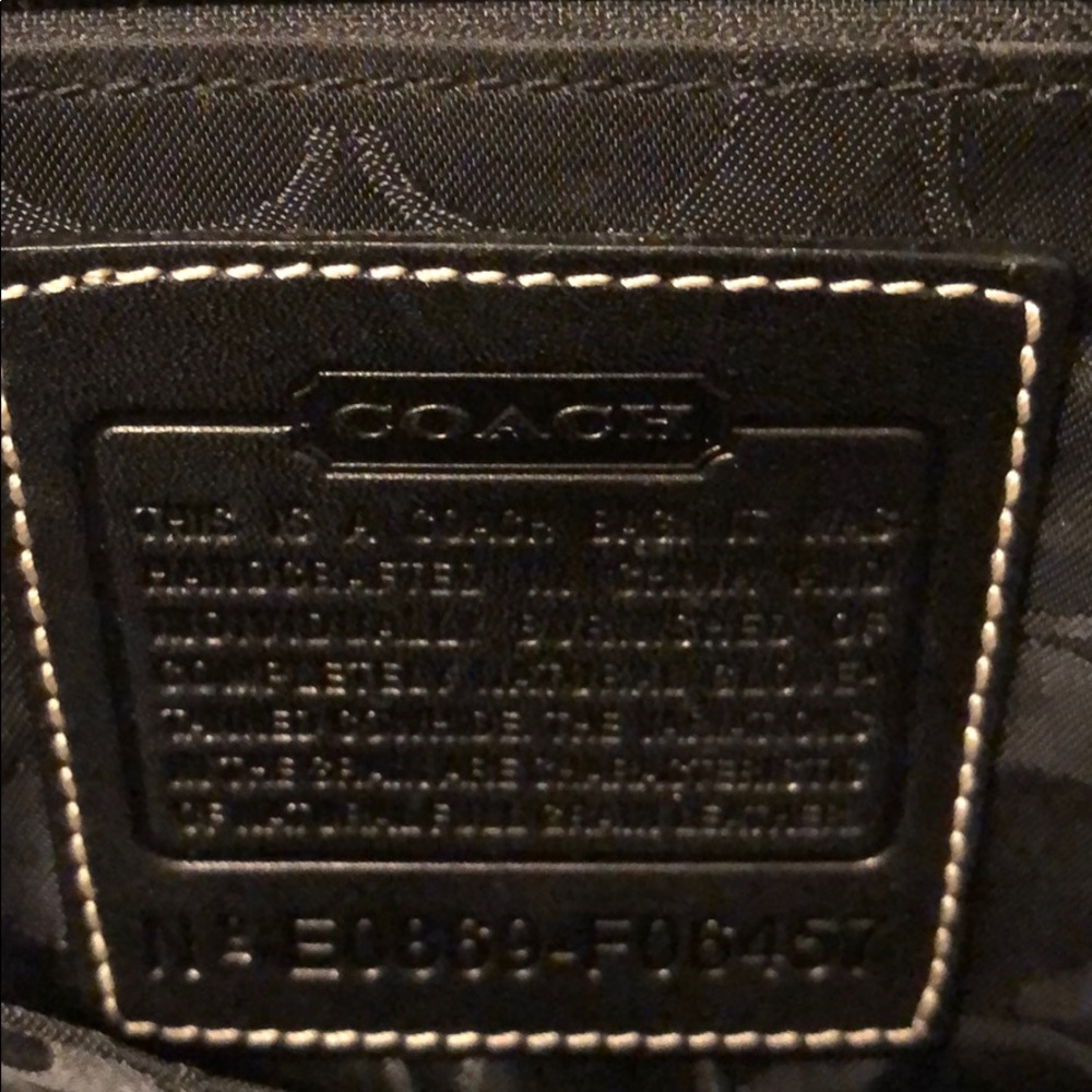 Authentic coach black leather business tote - Picture 4 of 8